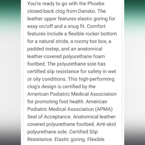 40 Dansko Phoebe Black Leather Slip On Loafer Clog Nurse Work Shoe Women 9.5 10 - Picture 10 of 13